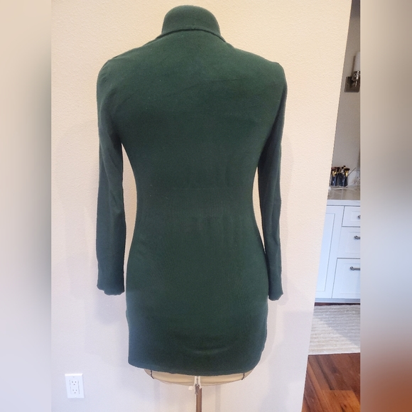 WHBM Hunter Green open mid length cardigan - Picture 4 of 11